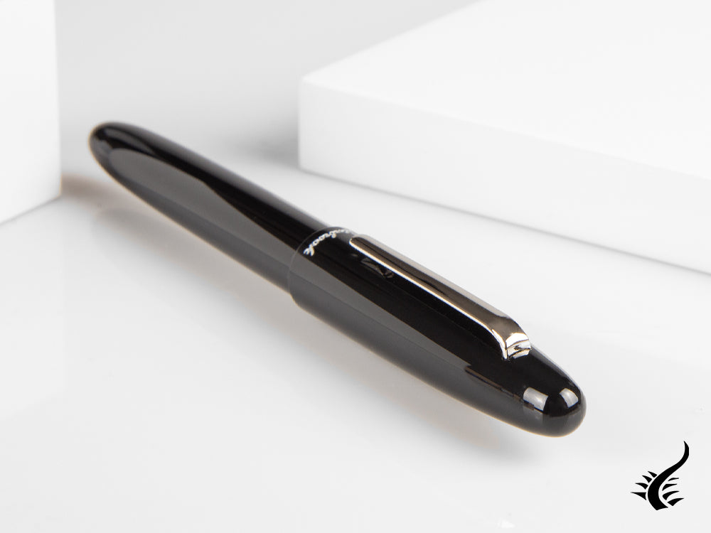 Esterbrook Estie Ebony Fountain Pen, Black Resin, Chrome Trim, E106