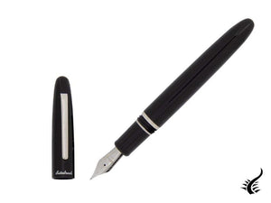 Esterbrook Estie Ebony Fountain Pen, Black Resin, Chrome Trim, E106