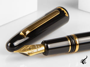 Stylo plume Esterbrook Estie Ebony, résine noire, plaqué or, E116