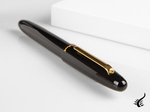 Stylo plume Esterbrook Estie Ebony, résine noire, plaqué or, E116