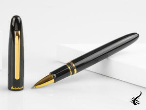 Esterbrook Estie Ebony Rollerball pen, Black Resin, Black, Gold plated, E117