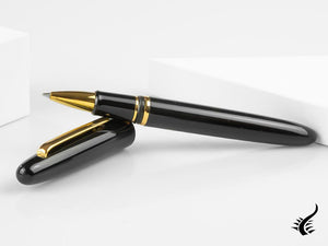 Esterbrook Estie Ebony Rollerball pen, Black Resin, Black, Gold plated, E117