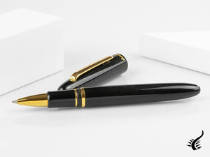 Esterbrook Estie Ebony Rollerball pen, Black Resin, Black, Gold plated, E117