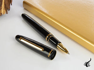 Esterbrook Estie Ebony Rollerball pen, Black Resin, Black, Gold plated, E117