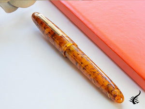 Esterbrook Estie Honeycomb Rollerball pen, Resin, Amber, Gold plated, E427