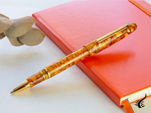 Esterbrook Estie Honeycomb Rollerball pen, Resin, Amber, Gold plated, E427