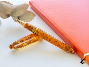 Esterbrook Estie Honeycomb Rollerball pen, Resin, Amber, Gold plated, E427