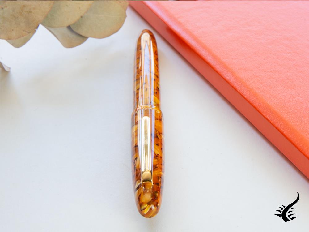 Esterbrook Estie Honeycomb Rollerball pen, Resin, Amber, Gold plated, E427