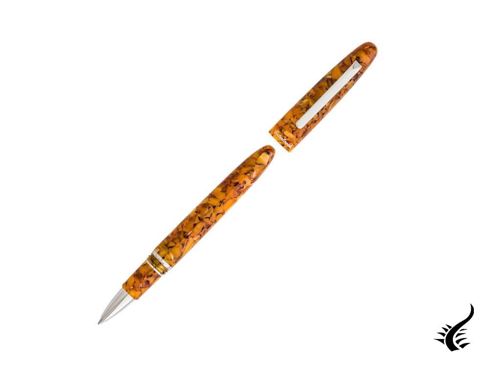 Esterbrook Estie Honeycomb Rollerball pen, Resin, Amber, Chrome Trim, E437