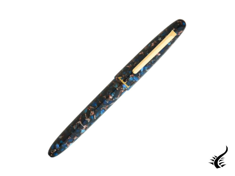 Stylo roller Esterbrook Estie Nouveau Bleu, Résine, Bleu, Plaqué or, ENB157