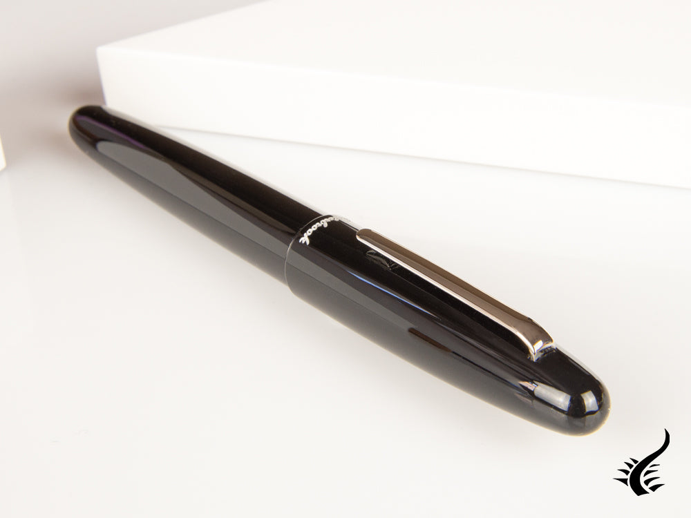 Esterbrook Estie Oversize Ebony Fountain Pen, Black, Chrome Trim, E166