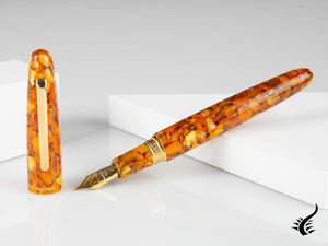 Esterbrook Estie Oversize Honeycomb Fountain Pen, Gold plated, E736