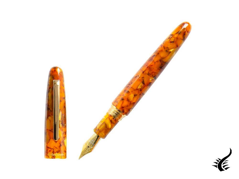 Esterbrook Estie Oversize Honeycomb Fountain Pen, Gold plated, E736