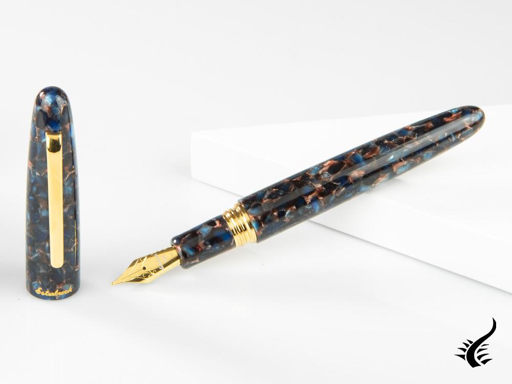 Esterbrook Estie Oversize Nouveau Bleu Fountain Pen, Gold plated, ENB166