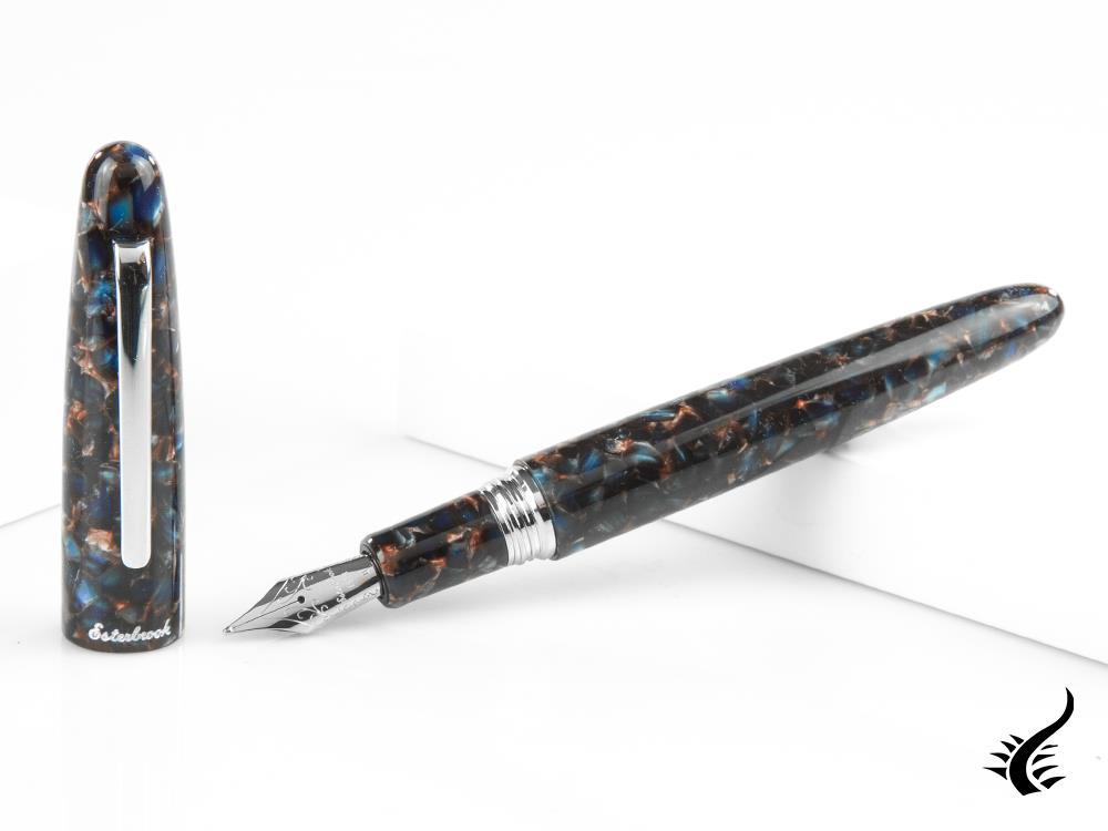 Esterbrook Estie Oversize Nouveau Bleu Fountain Pen, Palladium, ENB136