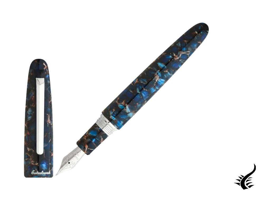 Esterbrook Estie Oversize Nouveau Bleu Fountain Pen, Palladium, ENB136