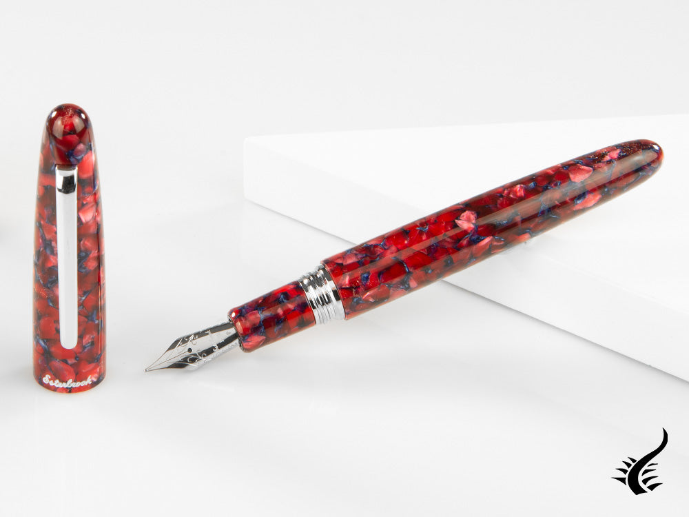 Stylo plume Esterbrook Estie Oversize Scarlet, finition palladium, ESC926