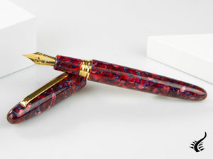 Esterbrook Estie Oversize Scarlet Fountain Pen, Red, Gold plated, ESC906