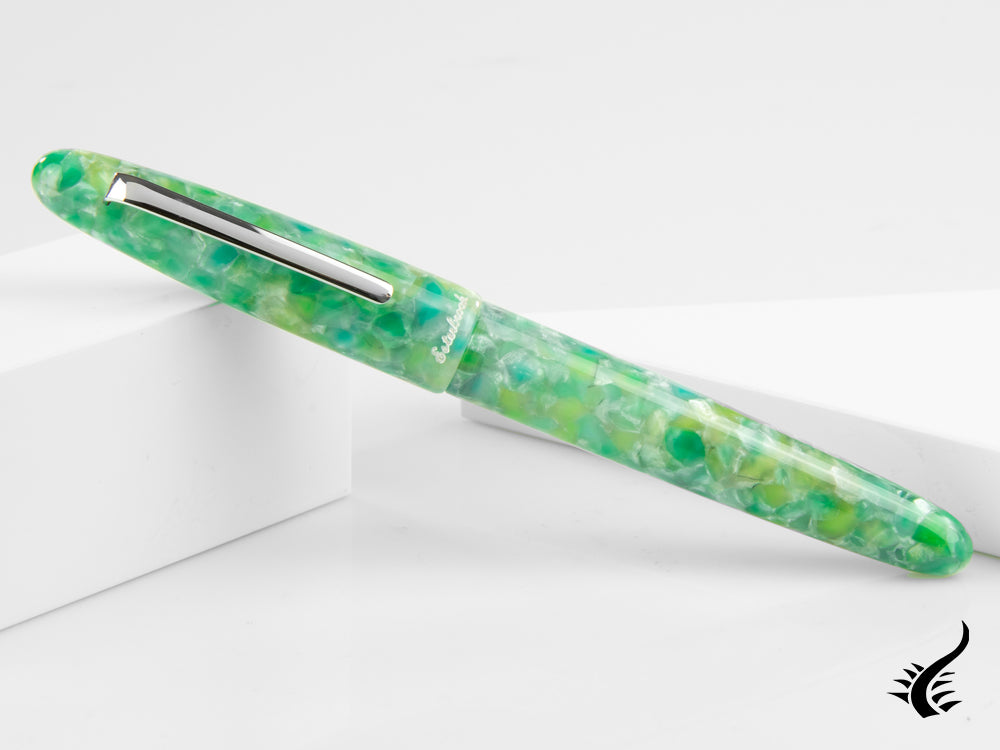 Esterbrook Estie Oversize Sea Glass Fountain Pen, Chrome Trim, ESG826