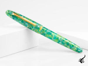 Esterbrook Estie Oversize Sea Glass Fountain Pen, Gold plated, ESG806