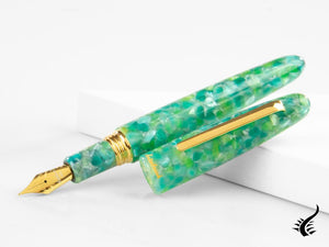 Esterbrook Estie Oversize Sea Glass Fountain Pen, Gold plated, ESG806