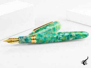 Esterbrook Estie Oversize Sea Glass Fountain Pen, Gold plated, ESG806