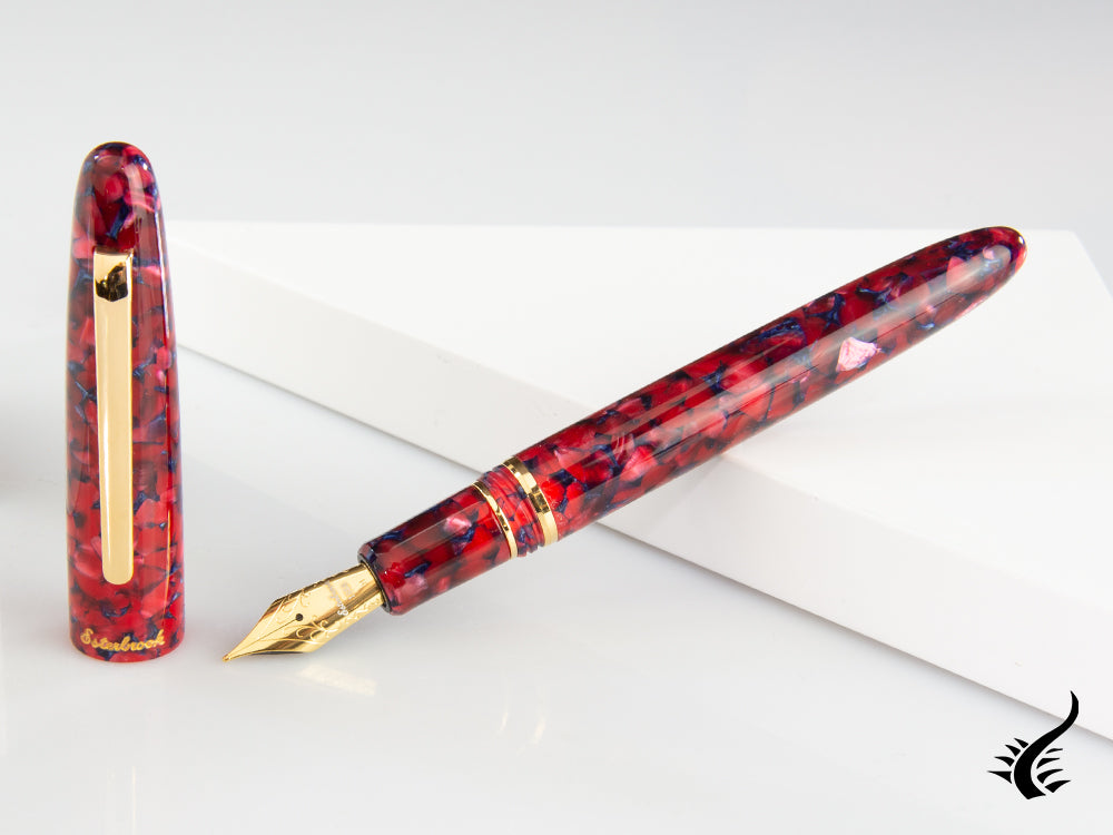 Esterbrook Estie Scarlet Fountain Pen, Resin, Red, Gold plated, ESC916