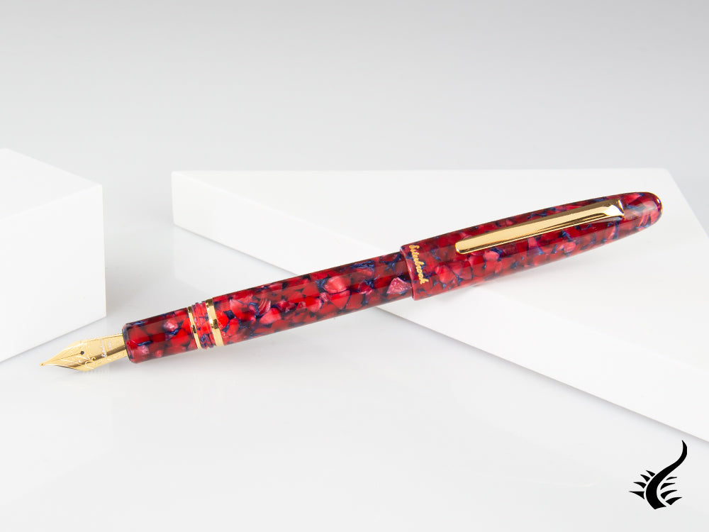 Esterbrook Estie Scarlet Fountain Pen, Resin, Red, Gold plated, ESC916