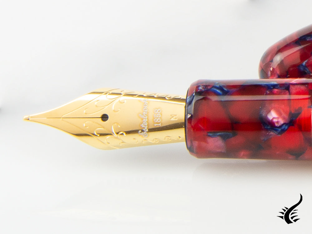 Esterbrook Estie Scarlet Fountain Pen, Resin, Red, Gold plated, ESC916