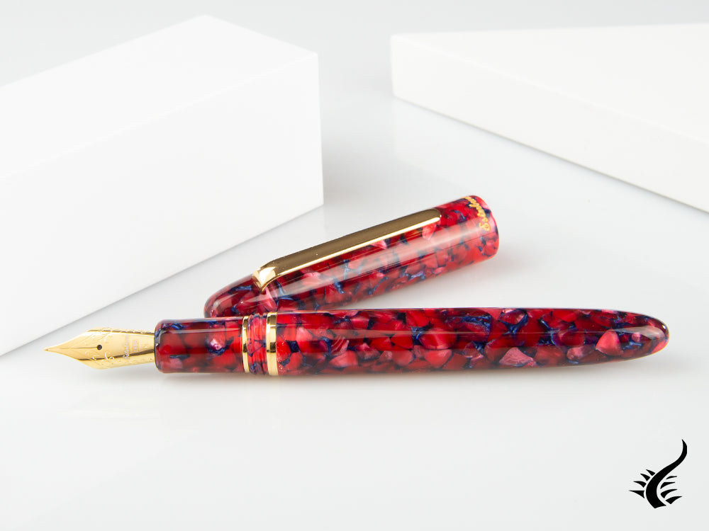 Esterbrook Estie Scarlet Fountain Pen, Resin, Red, Gold plated, ESC916