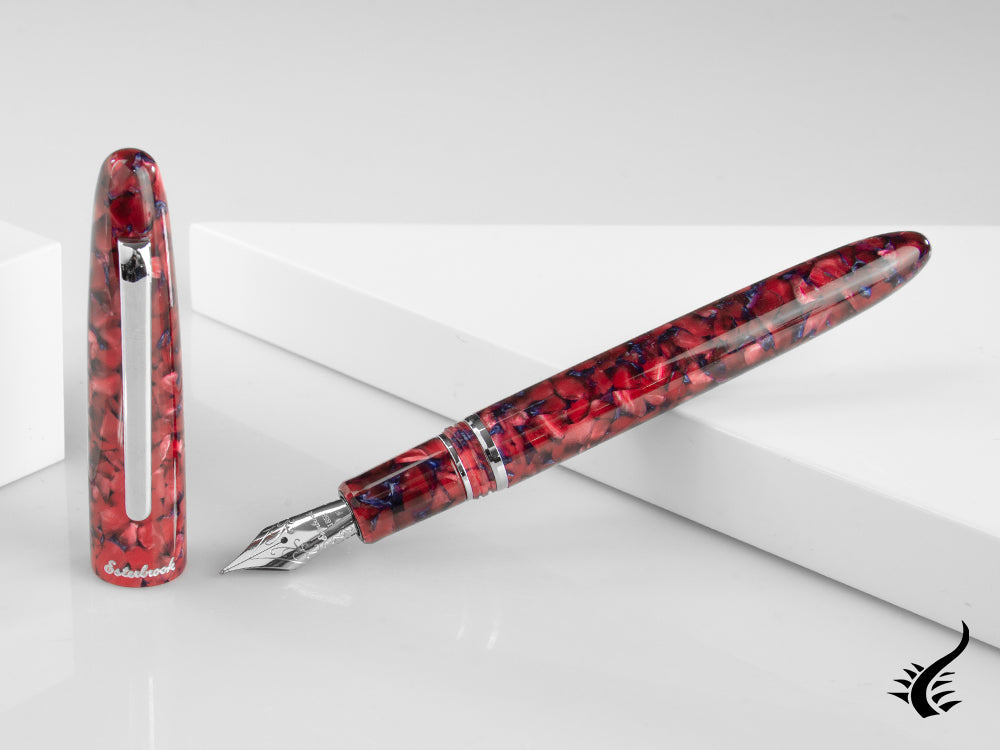 Esterbrook Estie Scarlet Fountain Pen, Resin, Red, Palladium, ESC936