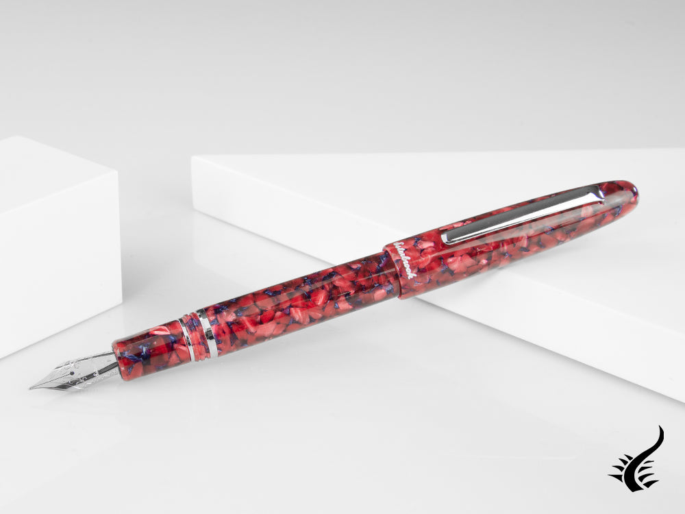 Stylo plume Esterbrook Estie Scarlet, résine, rouge, palladium, ESC936