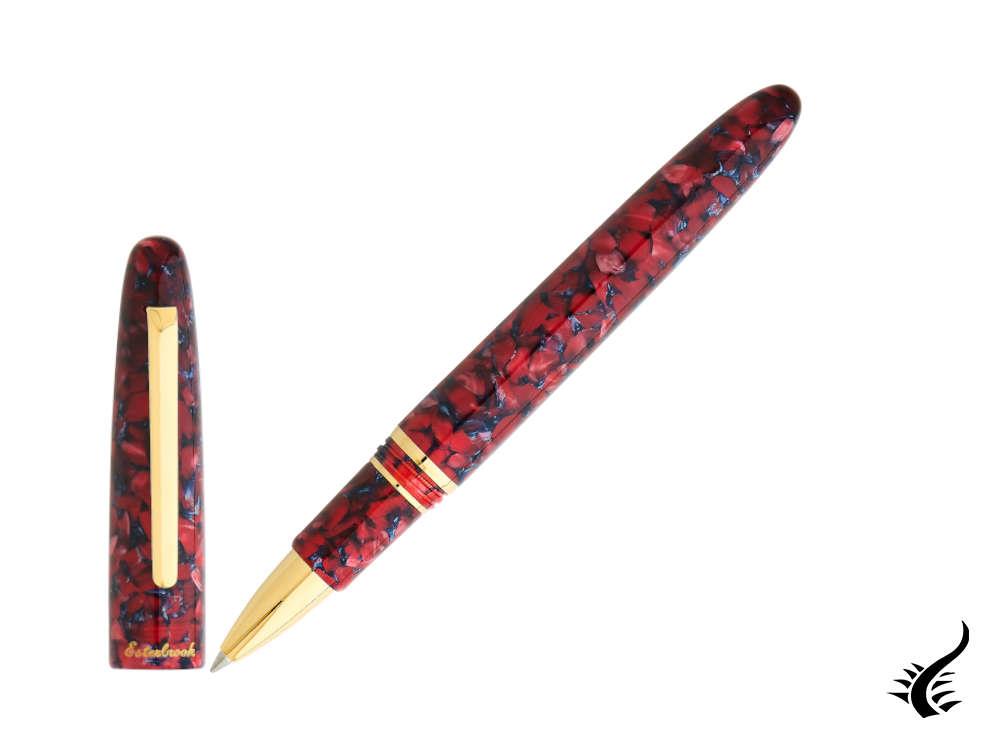 Esterbrook Estie Scarlet Rollerball pen, Resin, Red, Gold plated, ESC917