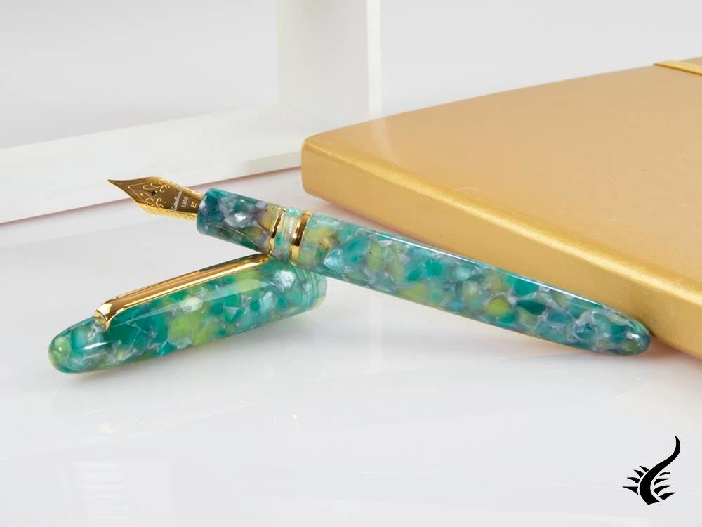 Esterbrook Estie Sea Glass Fountain Pen, Gold plated, ESG816