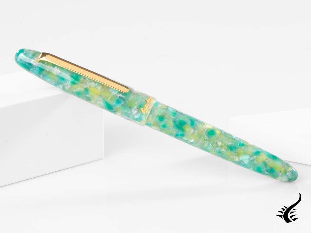 Esterbrook Estie Sea Glass Rollerball pen, Resin, Green, Gold plated, ESG817