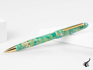 Stylo roller Esterbrook Estie Sea Glass, résine, vert, plaqué or, ESG817