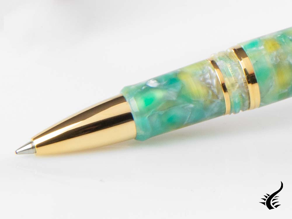 Esterbrook Estie Sea Glass Rollerball pen, Resin, Green, Gold plated, ESG817