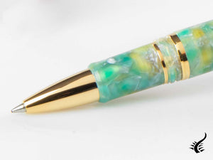 Esterbrook Estie Sea Glass Rollerball pen, Resin, Green, Gold plated, ESG817