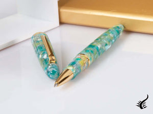 Esterbrook Estie Sea Glass Rollerball pen, Resin, Green, Gold plated, ESG817