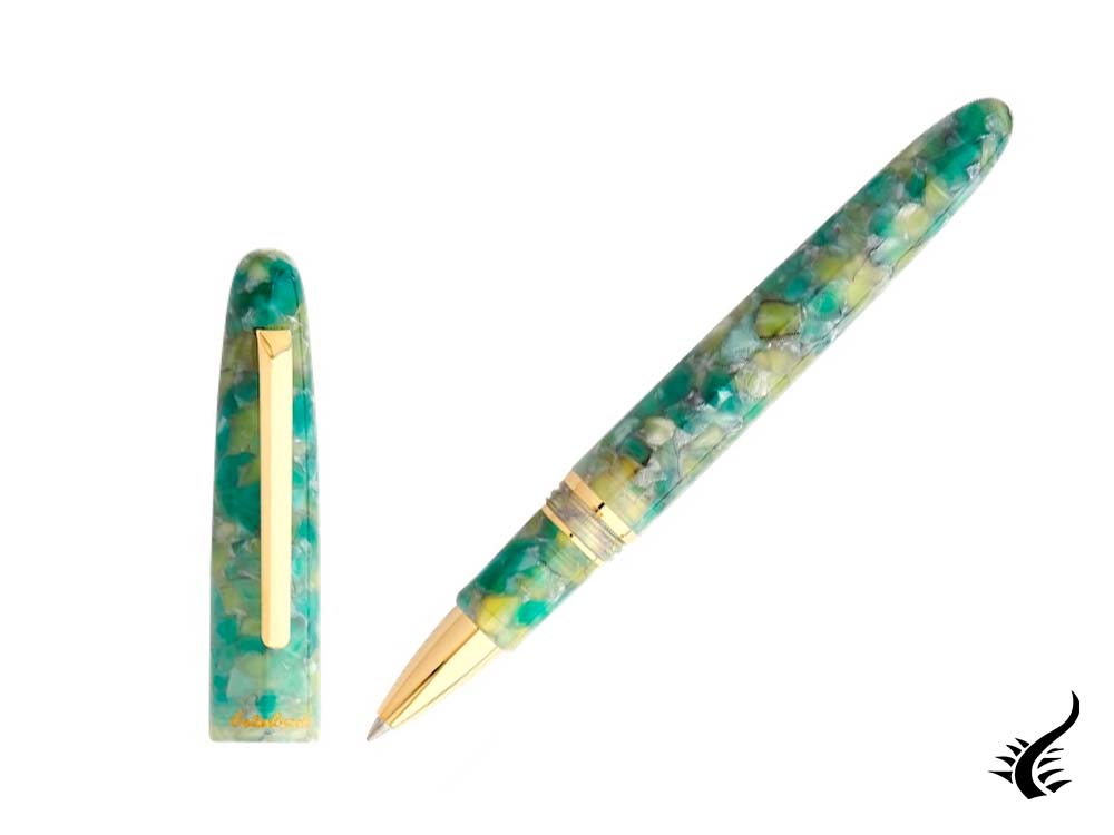 Esterbrook Estie Sea Glass Rollerball pen, Resin, Green, Gold plated, ESG817