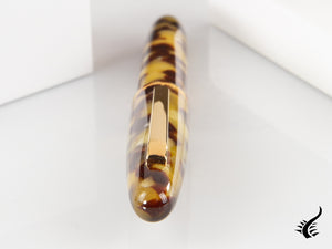 Esterbrook Estie Tortoise Fountain Pen, Black Resin, Gold plated, E136