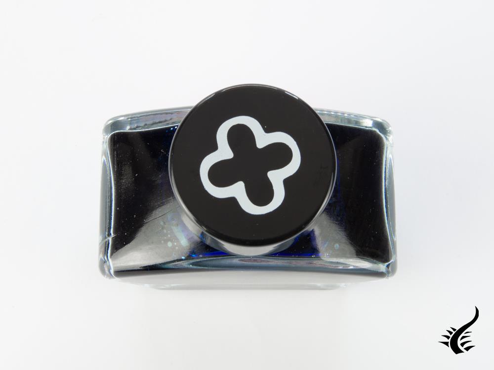 Esterbrook Ink Bottle Aqua, Blue, 50ml, Crystal, EINK-SHIMM-AQUA