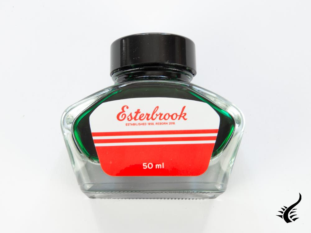 Esterbrook Ink Bottle Evergreen, Green, 50ml, Crystal, EINK-EVERGREEN