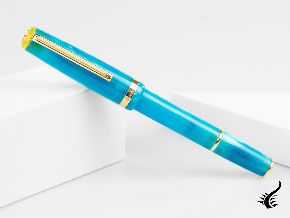 Esterbrook JR Blue Breeze Fountain Pen, Marbled resin, Blue, EJRBB