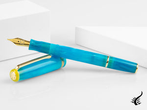 Stylo plume Esterbrook JR Blue Breeze, résine marbrée, bleu, EJRBB