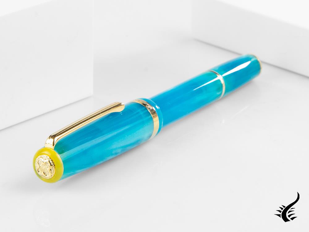 Stylo plume Esterbrook JR Blue Breeze, résine marbrée, bleu, EJRBB