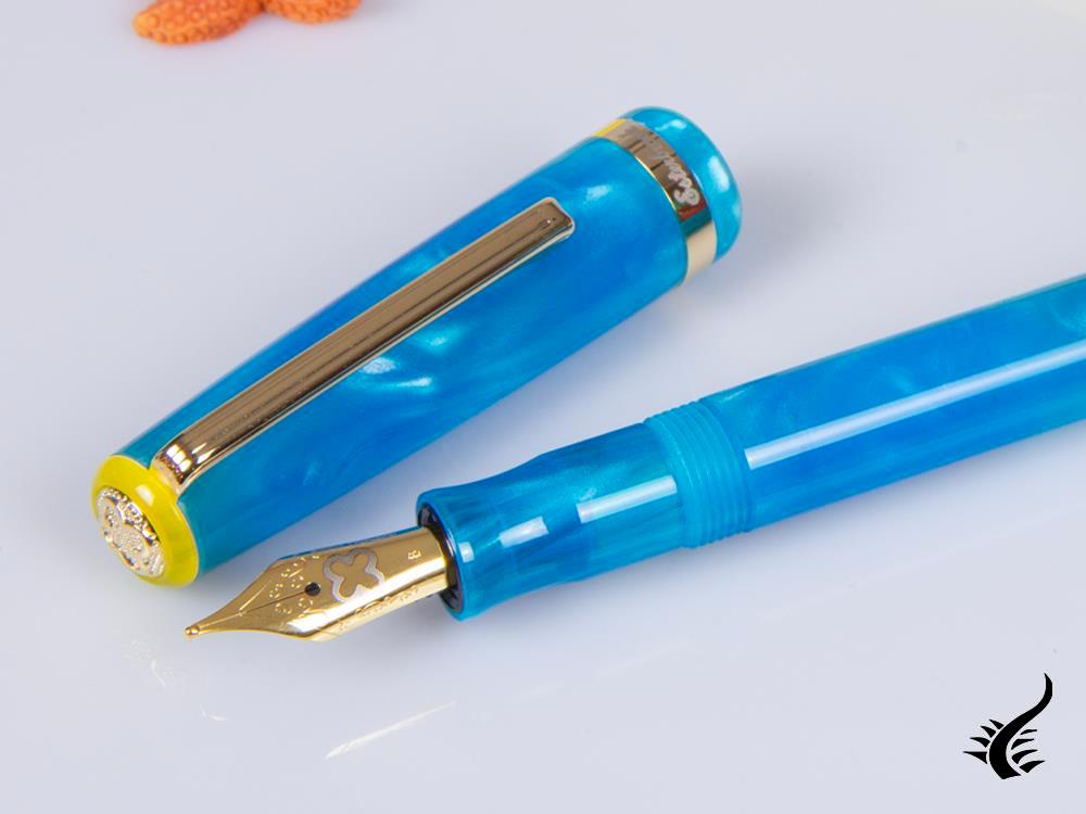 Stylo plume Esterbrook JR Blue Breeze, résine marbrée, bleu, EJRBB