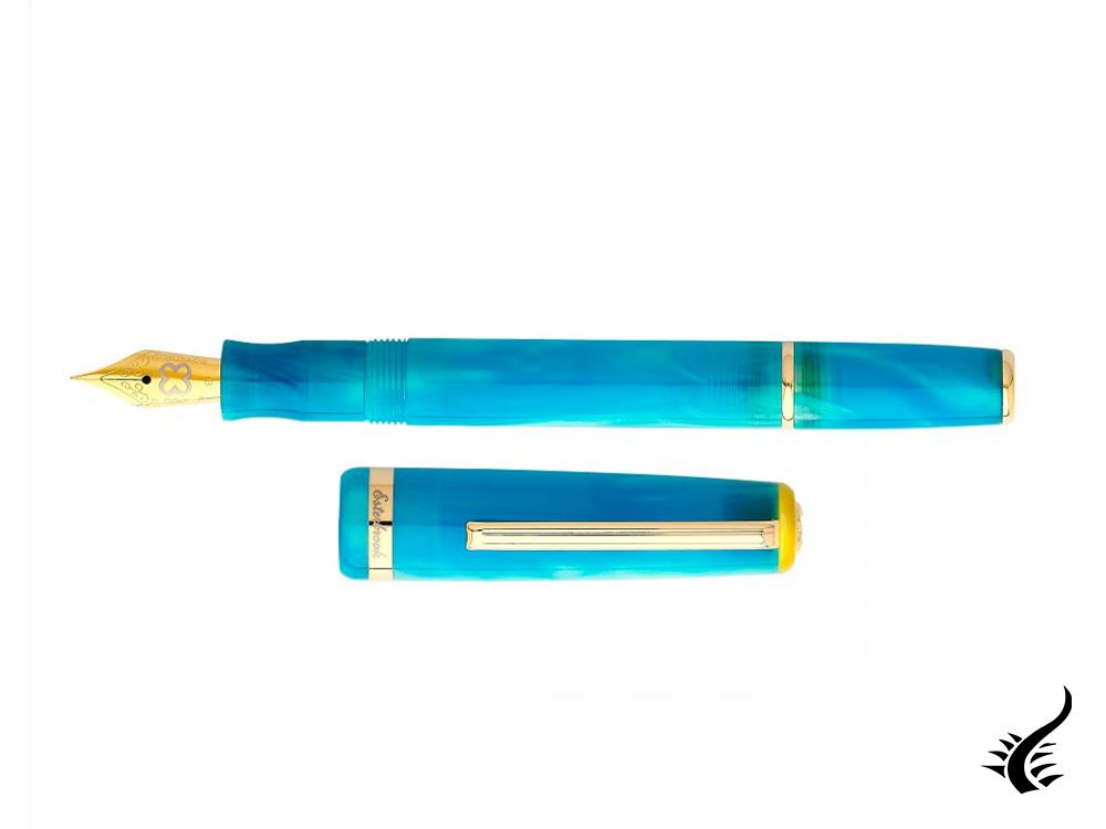 Stylo plume Esterbrook JR Blue Breeze, résine marbrée, bleu, EJRBB