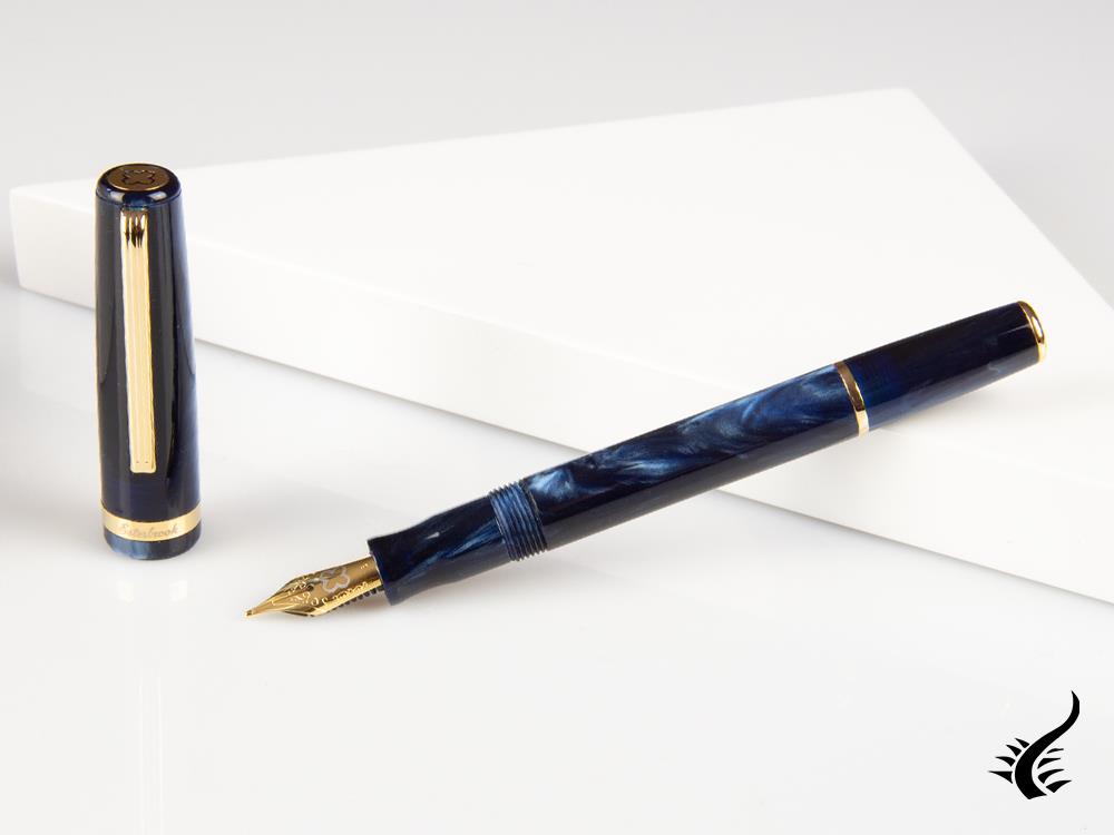 Stylo plume Esterbrook JR Capri, résine marbrée, bleu, EJR-BLUE