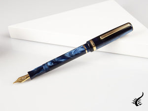 Stylo plume Esterbrook JR Capri, résine marbrée, bleu, EJR-BLUE